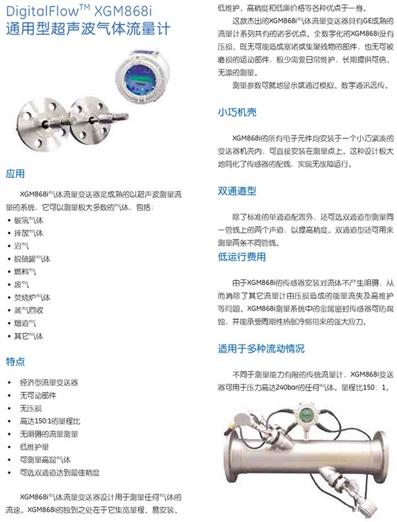 XGM868i 通用型超声波气体流量计