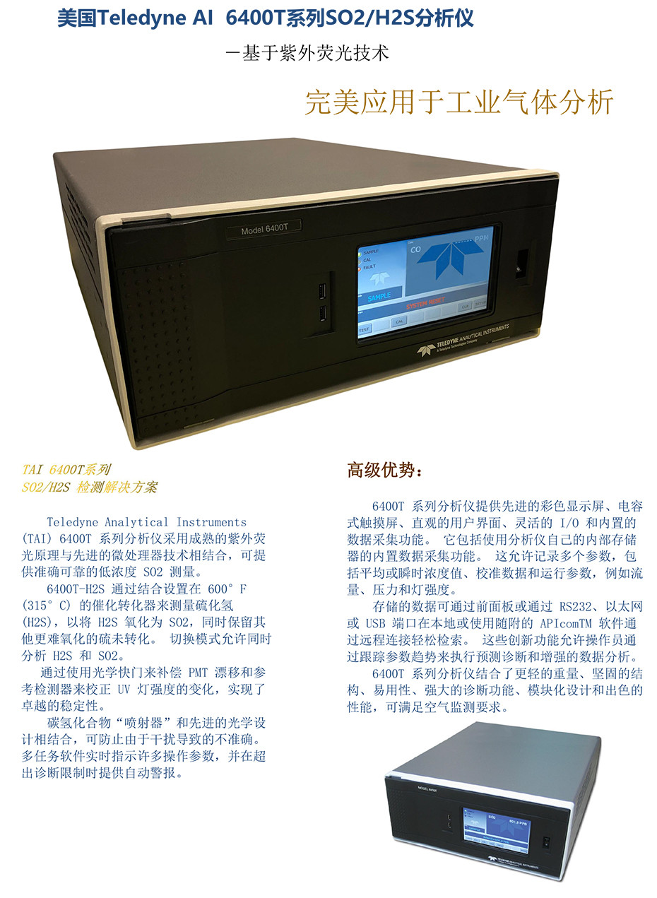 6400T系列SO2/H2S分析仪